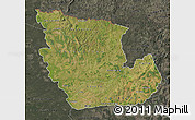 Satellite Map of Concepcion, darken, semi-desaturated