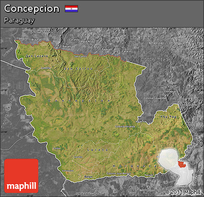 Satellite Map of Concepcion, desaturated