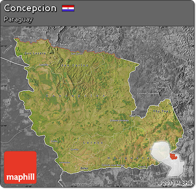 Satellite Map of Concepcion, desaturated