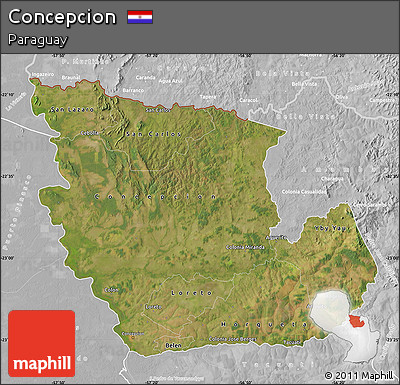 Satellite Map of Concepcion, lighten, desaturated