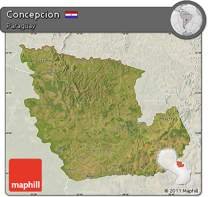 Satellite Map of Concepcion, lighten