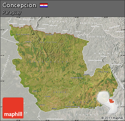 Satellite Map of Concepcion, lighten, semi-desaturated