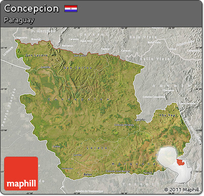 Satellite Map of Concepcion, lighten, semi-desaturated