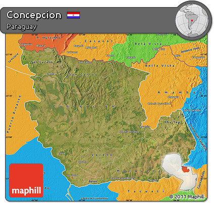Satellite Map of Concepcion, political outside
