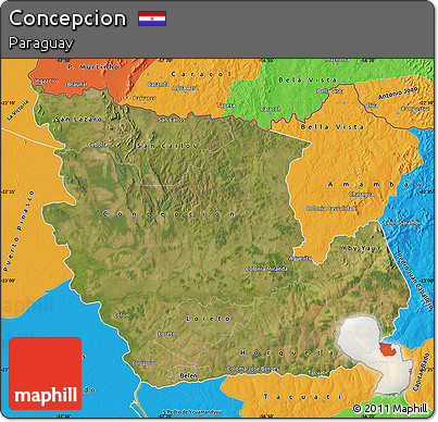 Satellite Map of Concepcion, political outside