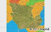 Satellite Map of Concepcion, political outside