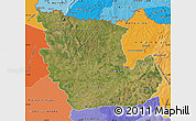 Satellite Map of Concepcion, political shades outside