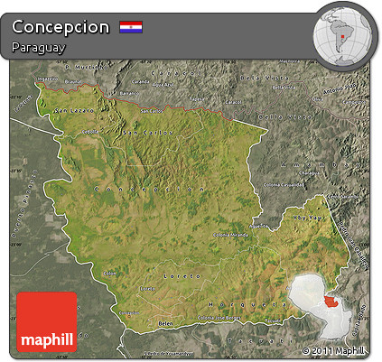 Satellite Map of Concepcion, semi-desaturated