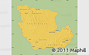 Savanna Style Map of Concepcion, single color outside