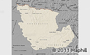 Shaded Relief Map of Concepcion, darken, desaturated