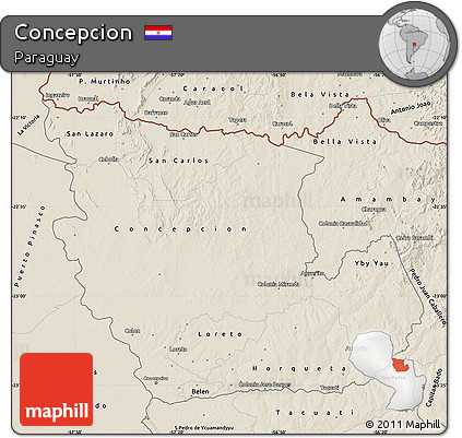 Shaded Relief Map of Concepcion