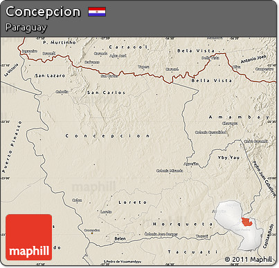 Shaded Relief Map of Concepcion