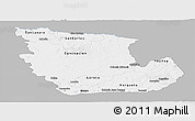 Gray Panoramic Map of Concepcion, single color outside