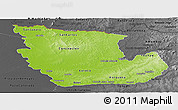 Physical Panoramic Map of Concepcion, darken, desaturated