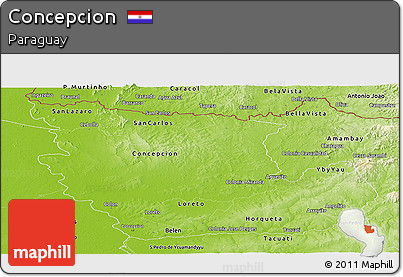 Physical Panoramic Map of Concepcion