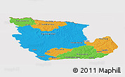 Political Panoramic Map of Concepcion, cropped outside