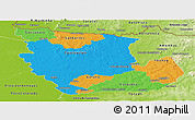 Political Panoramic Map of Concepcion, physical outside