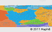 Political Panoramic Map of Concepcion, political shades outside