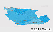 Political Shades Panoramic Map of Concepcion, cropped outside