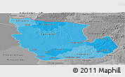 Political Shades Panoramic Map of Concepcion, desaturated