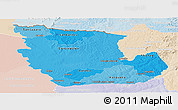 Political Shades Panoramic Map of Concepcion, lighten