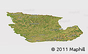 Satellite Panoramic Map of Concepcion, cropped outside