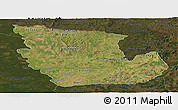 Satellite Panoramic Map of Concepcion, darken