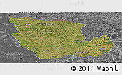 Satellite Panoramic Map of Concepcion, desaturated