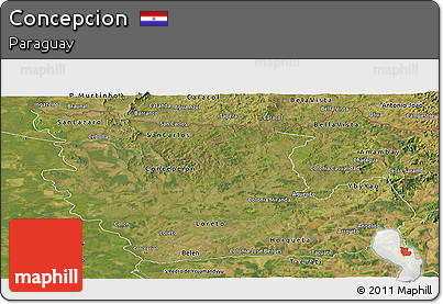 Satellite Panoramic Map of Concepcion