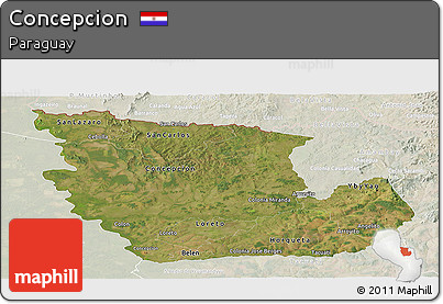 Satellite Panoramic Map of Concepcion, lighten