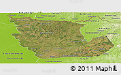Satellite Panoramic Map of Concepcion, physical outside