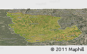 Satellite Panoramic Map of Concepcion, semi-desaturated