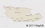 Shaded Relief Panoramic Map of Concepcion, cropped outside