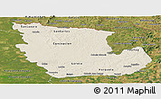 Shaded Relief Panoramic Map of Concepcion, satellite outside