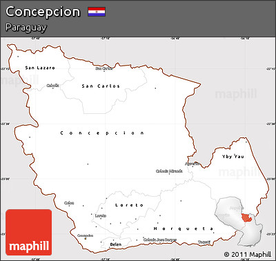 Classic Style Simple Map of Concepcion, cropped outside