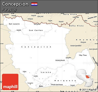 Classic Style Simple Map of Concepcion