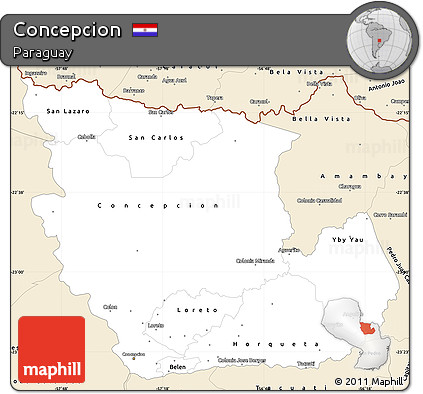 Classic Style Simple Map of Concepcion