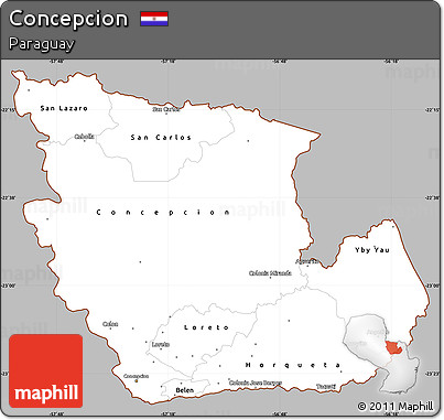 Gray Simple Map of Concepcion, cropped outside