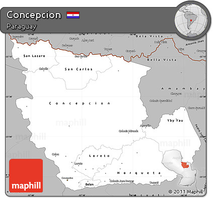Gray Simple Map of Concepcion