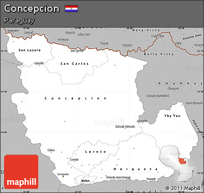 Gray Simple Map of Concepcion