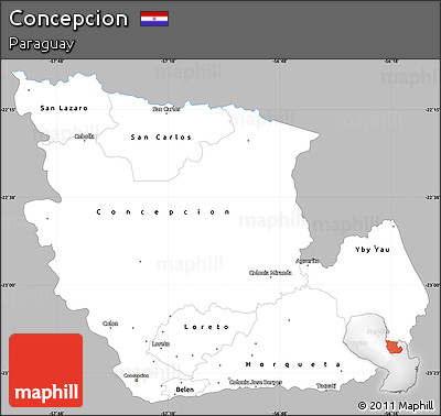 Gray Simple Map of Concepcion, single color outside