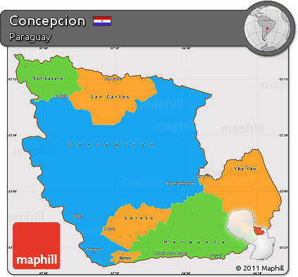 Political Simple Map of Concepcion, cropped outside