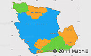 Political Simple Map of Concepcion, cropped outside