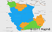 Political Simple Map of Concepcion, single color outside, borders and labels