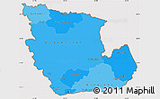 Political Shades Simple Map of Concepcion, cropped outside