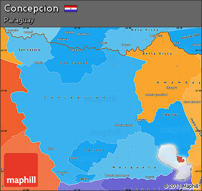 Political Shades Simple Map of Concepcion