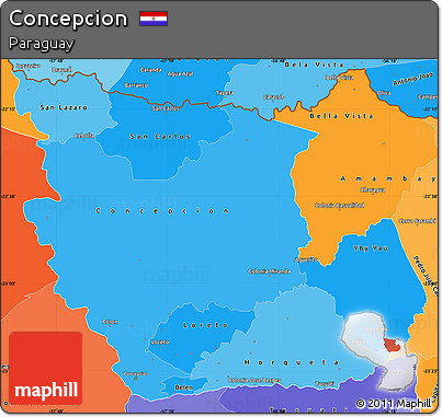 Political Shades Simple Map of Concepcion