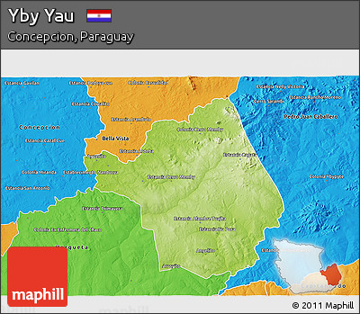 Physical 3D Map of Yby Yau, political outside