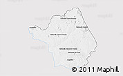 Silver Style 3D Map of Yby Yau, single color outside