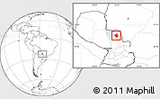 Blank Location Map of Yby Yau, highlighted parent region